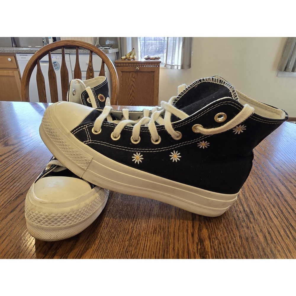 Converse Embroidery Chuck Taylor Hi Top Platform Sneaker Festival Smoothie SZ 8
